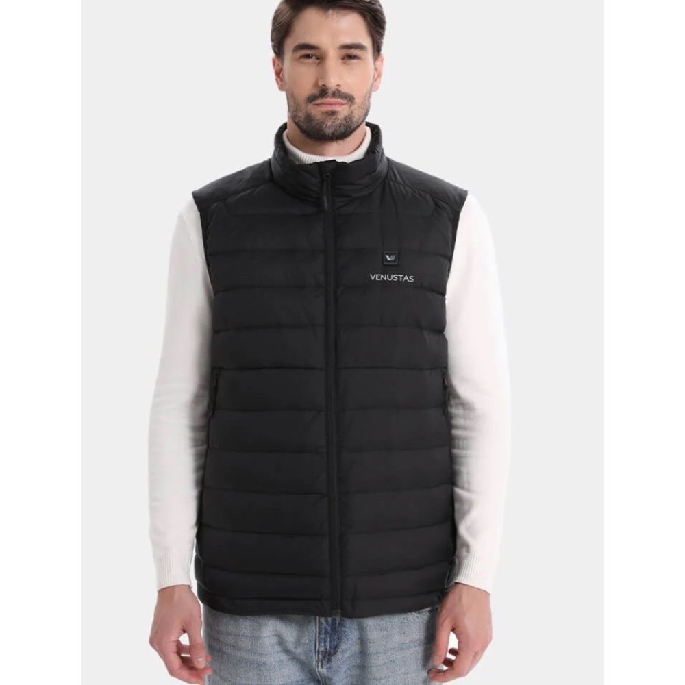 Venustas Recycled Heated Lightweight Down Vest 7.4V, EM29 Black Small New W/ Tag